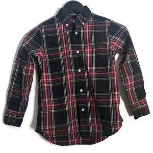 Crewcuts Stewart Tartan Long Sleeve Button Down Dress Shirt Boy’s Size 6-7
